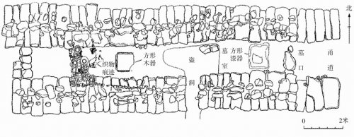图一〇曹家墩木石结构土墩墓墓室平面图繖墩和大松墩是石室土墩墓,曹